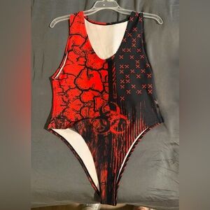 Freedom Rave Wear Danger bodysuit.